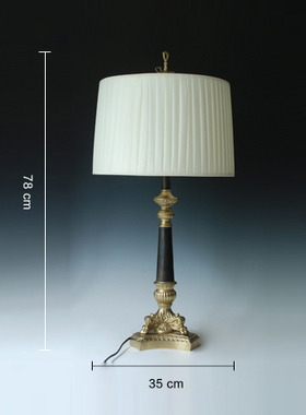 鸿鑫雕塑黄铜镀金欧式工艺灯摆件