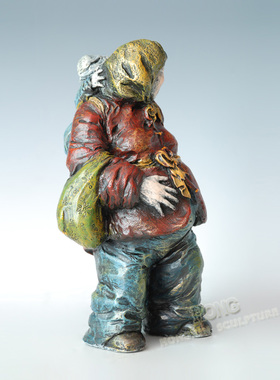 工艺回娘家人物办公室桌面摆件