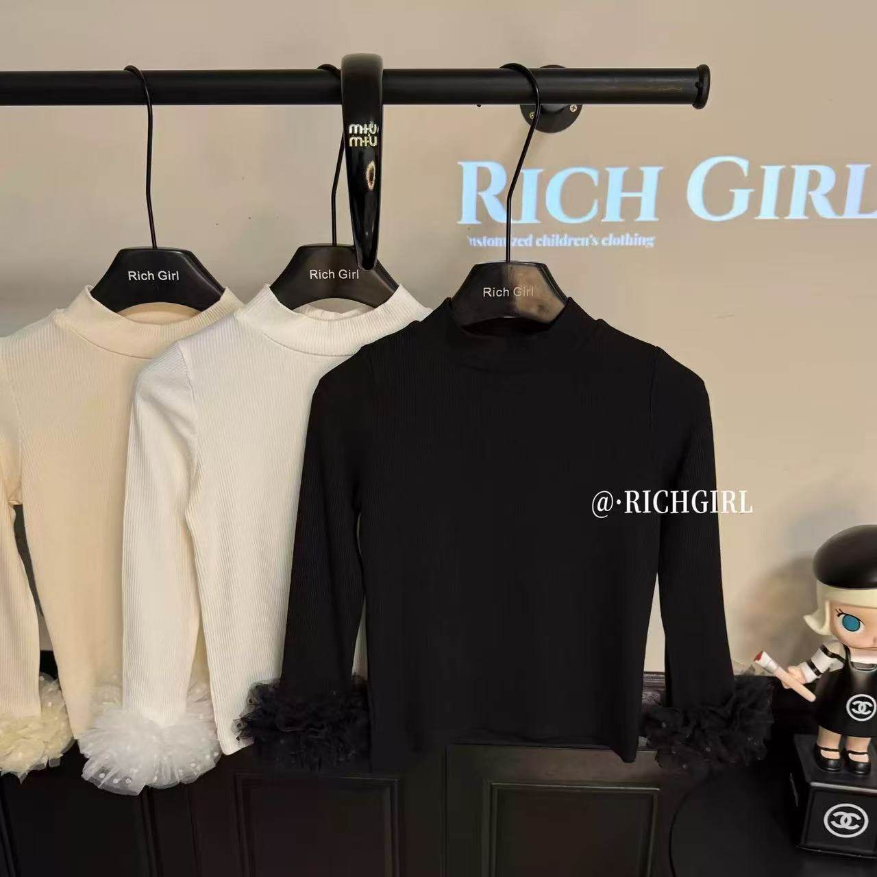 女童长袖T恤打底衣蕾丝花边打底衫2025洋气秋冬百搭时髦加绒上衣,淘宝优惠券,粉丝福利购,淘宝优惠卷