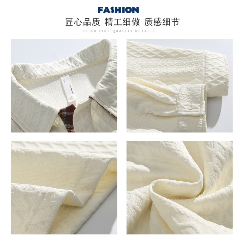 棉致肌理感卫衣套装男春秋季翻领长袖POLO衫套装加肥加大码两件套,淘宝优惠券,粉丝福利购,淘宝优惠卷