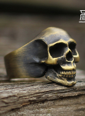 骷髅单身风文字戒指环网红同款