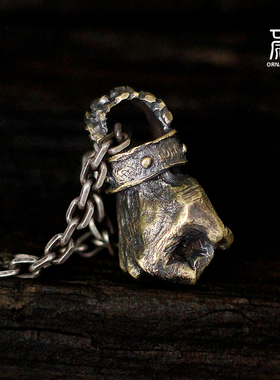 破壁力量拳头碎石握拳吊坠项链
