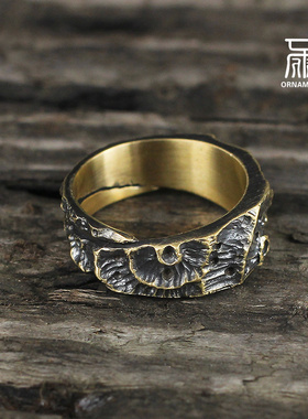 尾戒情侣纯银可调节戒指环开口