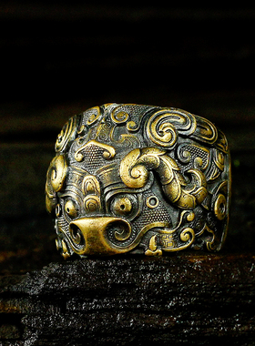 925纯银饕餮手工私人定制唐狮