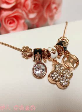 饰品黑白流苏多彩水晶不掉色短链