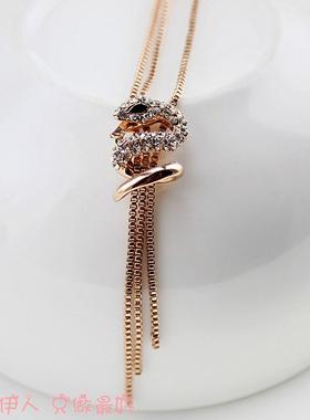 玫瑰金色ol风小项链