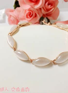 饰品玫瑰金色马眼手链