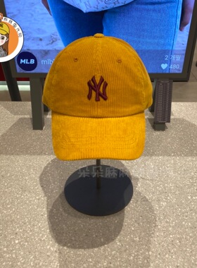 韩国mlb正品小标ny灯芯绒棒球帽
