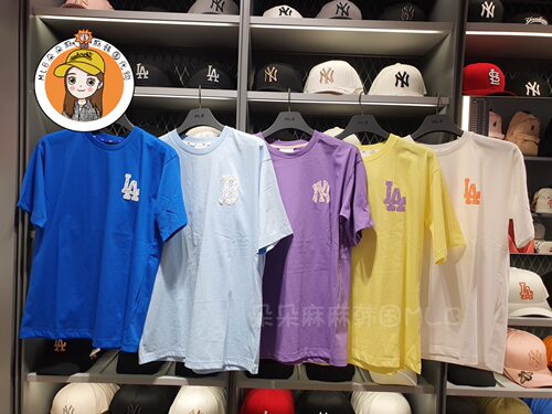 韩国MLB正品新款涂鸦印花短袖男女同款宽松T恤情侣半袖31TS15031 - 图0