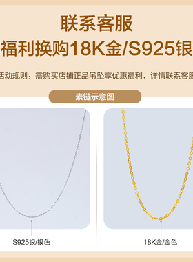 黛米珠宝 18K金/S925银项链素链女 基础百搭经典时尚吊坠链针式链
