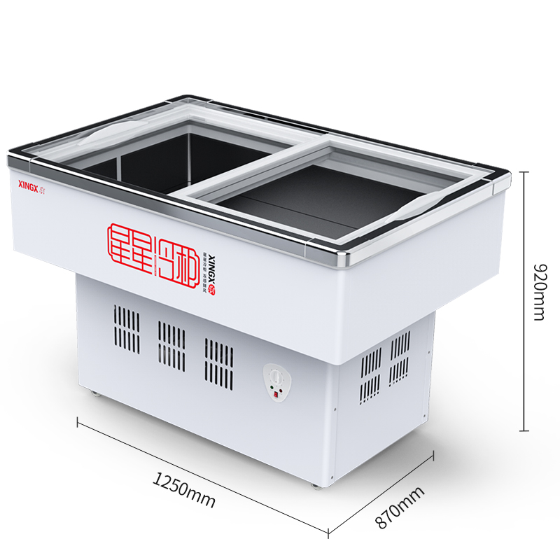 XINGX/星星 SD/SC-118PE 海鲜柜 商用烧烤保鲜柜 冷藏卧式冰柜 - 图1