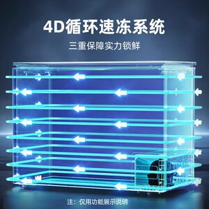 星星冷柜家用小型全冷冻风冷无霜冰柜速冻电控卧式保鲜冷冻转换柜