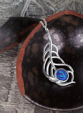 小众原创手工设计师刺绣长款吊坠