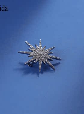 八芒星西服徽章高级感别针装饰