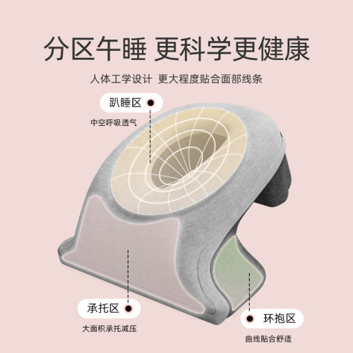 【米乔午睡枕】米乔象鼻午睡枕办公室神器成人趴睡枕 气动可调节 - 图1