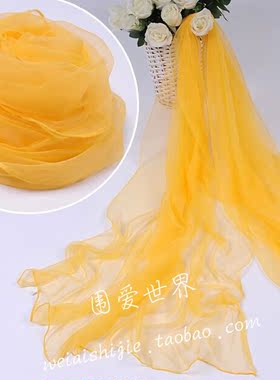 长款百搭风纯色桑蚕丝防晒沙滩巾