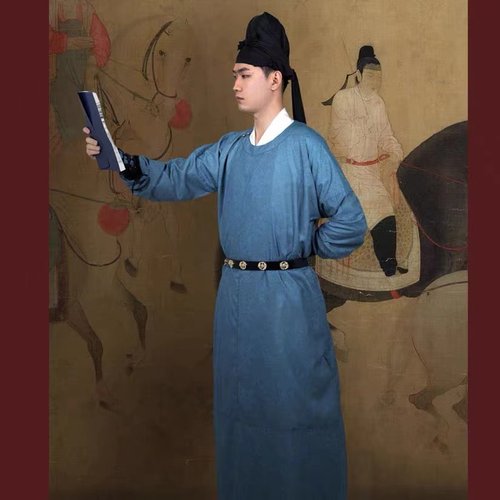 出租窄袖袍宋制单件单面圆领袍男女同款中秋演出运动会入场 - 图2