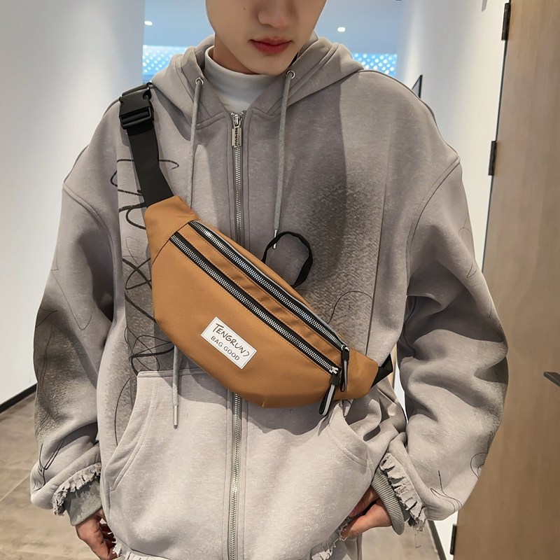 ins日系胸包女2025新款时尚胸前包情侣腰包学生休闲骑行斜挎包潮,淘宝优惠券,粉丝福利购,淘宝优惠卷