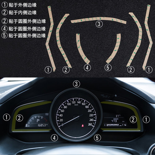 【清仓特价】马自达3昂克赛拉改装仪表盘装饰 CX-4中控仪表台框装 - 图1
