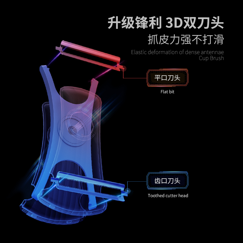 削皮刀刮皮刀多功能家用土豆苹果去皮神器不锈钢水果刨皮刀剥瓜刨 - 图0