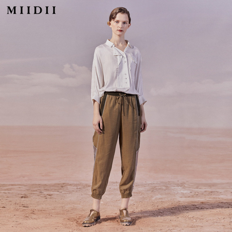 【商场同款】谜底20秋新品拼接休闲裤 谜底休闲裤