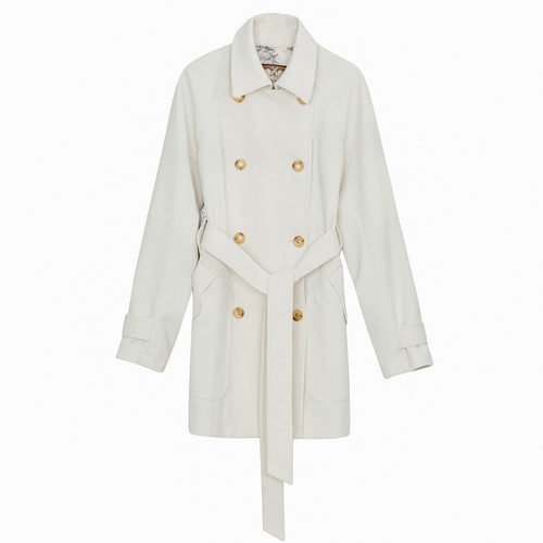 谜底中长款风衣女士秋季新品通勤风简约双排扣外套243ME1183 - 图3