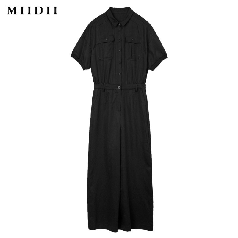 谜底/ miidii20春新品简洁阔腿裤 谜底休闲裤