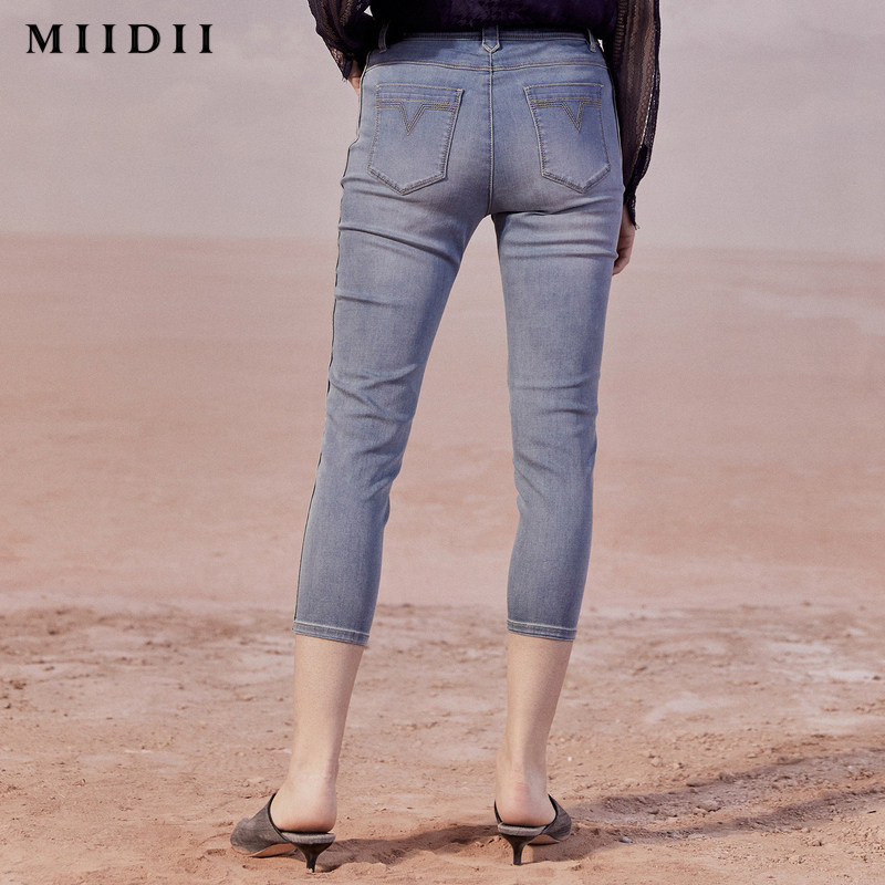 【商场同款】谜底紧身女20秋牛仔裤 谜底牛仔裤