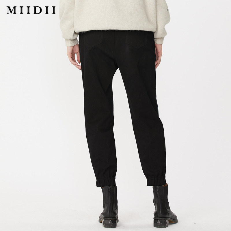 miidii /谜底秋冬新品复古九分裤 谜底休闲裤