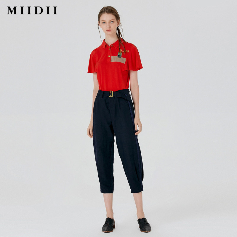 miidii /谜底20夏装新款宽松休闲裤 谜底休闲裤