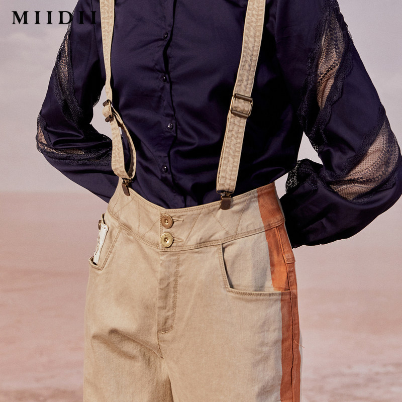 【商场同款】miidii /谜底20秋背带裤 谜底牛仔裤