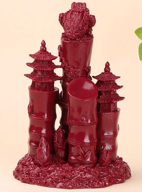 紫金彩头塔文昌砂吉祥书房装饰玄关文昌摆件塔家居朱砂客厅