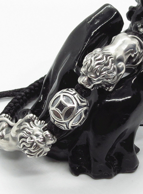 s999纯银作旧复古泰银3d雄狮子王