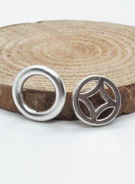 镂空钱币手链纯银首饰