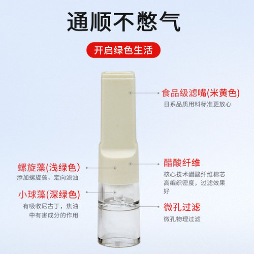 正品红色CS5烟嘴 日本进口活性炭过滤嘴 一次性过滤烟具 抛弃型 - 图2