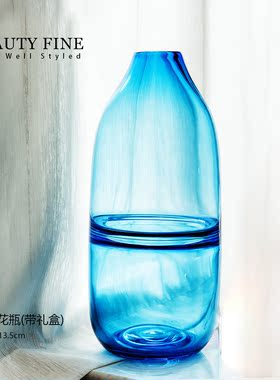 现代简约水晶玻璃花瓶