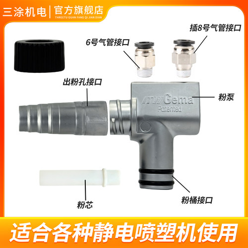 小金马二代粉泵OPT 粉泵芯 文氏管 静电喷涂机 喷塑机 喷枪配件粉 - 图0