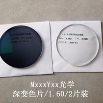 1 60 deep discoloration resin lenses 0 to 600 degrees all can be matched with astigmatism and free assembly of sureable glasses frames