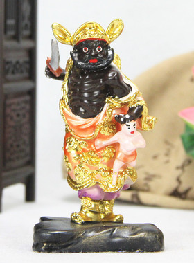 小号镀金钟馗斩鬼摆件
