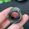 Hetian jade blue and white ring has good oil resistance and the inner diameter of the ring is 18.2MM