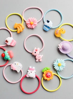 一对儿童头绳发饰宝宝不缠发皮筋可爱公主造型不伤发发圈女童头饰