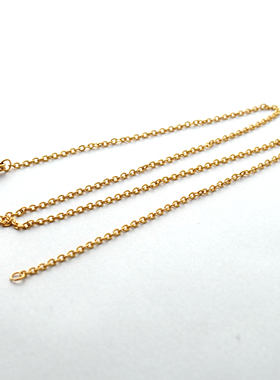 DIY不锈钢玫瑰金锤金色项链