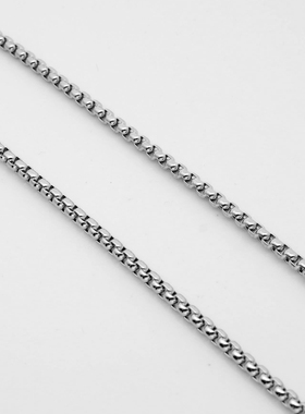 钛钢项链方珍珠链男女饰品配链