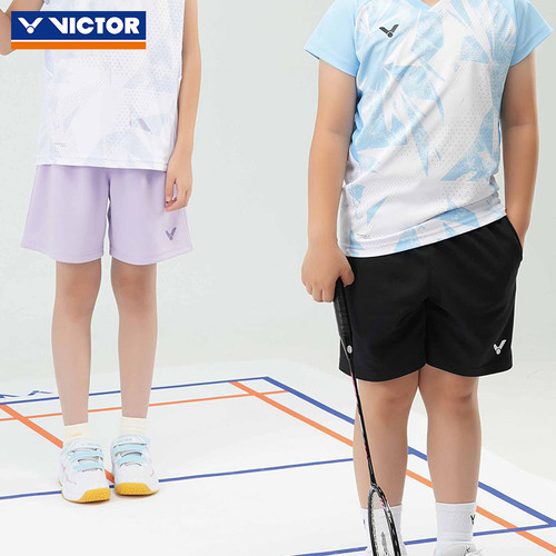 VICTOR威克多羽毛球服胜利青少年易干吸汗儿童运动短裤R-62203 - 图0