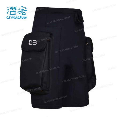 BestDive 潜水短裤技潜男女中性防寒双口袋深潜打底裤分体开档3mm - 图1