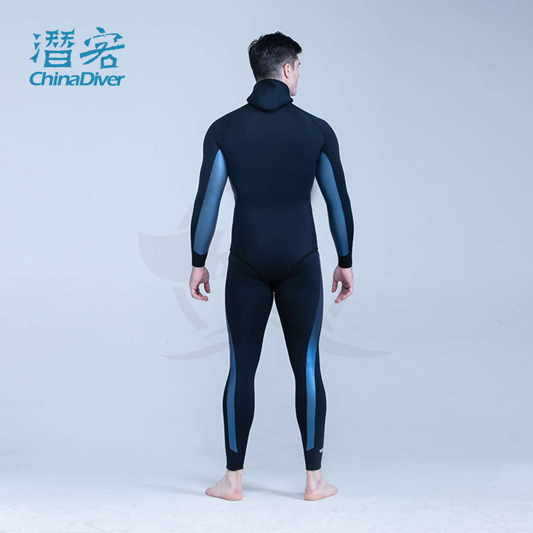 Save Ocean自由潜湿衣向善男女款光面炫彩保暖分体潜水服胶衣3mm-图2