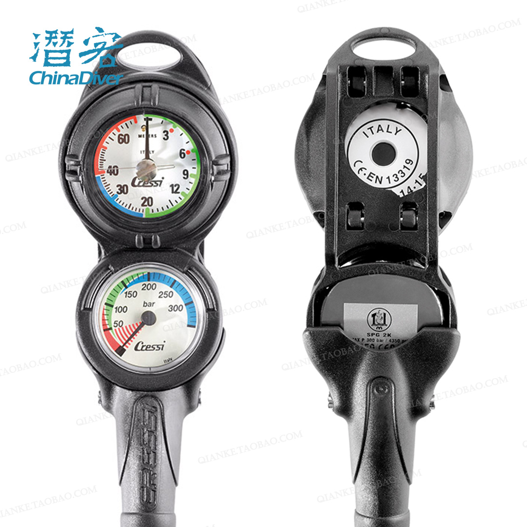 Cressi Pressure Gauge 潜水压力表指北针深度残压单两三联科越思 - 图1