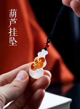 精选天然原石手工雕刻招财葫芦