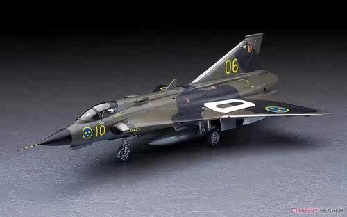 津卫模谷 长谷川07241 1/48 现代瑞典J35F/J Draken 龙式战斗机 - 图0
