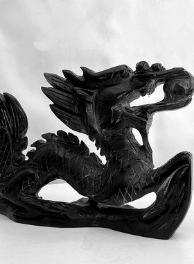 天然玉石招财现代客厅玉雕龙祝福